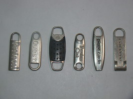 Lot of (6) Assorted Luggage Replacement Zipper Pulls - $10.00