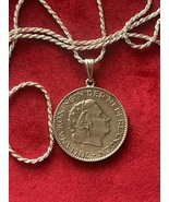 NETHERLANDS silver coin pendant necklace  - £68.34 GBP