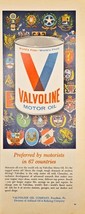 VALVOLINE MOTOR OIL  - 1965 Vintage Print Ad - $11.17