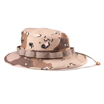MADE IN USA HAT SUN HOT WEATHER TYPE II BOONIE VENTED CHOCOLATE CHIP OIF... - $21.86