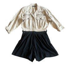 Seattle Gear Linen Cotton Shorts Romper 80s Retro Vintage Size Large Wom... - $75.00