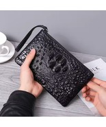 Fashion Business Style Men&#39;s Handbags Soft PU Leather Clutch Bag. - $20.55 CAD