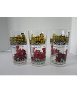 3 Railroad Trains Beverage Glasses Southern Northern Pacific A&amp;GW  Cape Cod - $6.88
