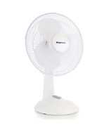 Impress IM-712W 12 Inch 3 Speed Oscillating Table Fan- White - £35.93 GBP