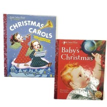 Lot Of 2 Christmas Holiday Babys Christmas &amp; Christmas Carols Little Golden Book - £5.93 GBP