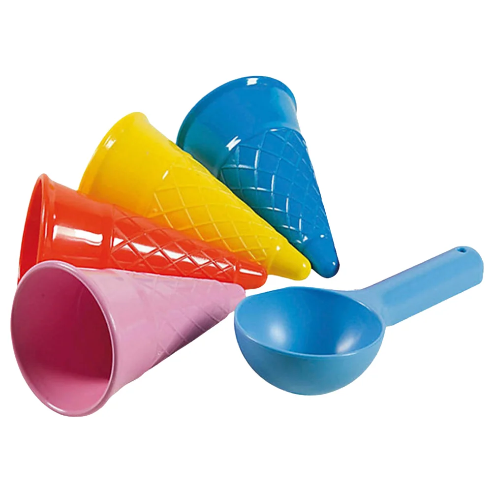 5 Pcs Beach Toys For Kids 8- 10 Girl Birthday Gift Ice Cream Cone Scoop Sets - £8.04 GBP