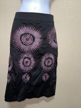 NIZA embroidered Pencil Skirt Cotton BLACK sz 42 new - $187.11