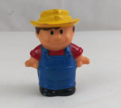 Vintage 1998 Shelcore Fisher Price Little People Farmer 2.5&quot; Toy Figure - £3.02 GBP