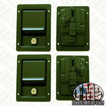 4 Dual Locking INTERIOR/EXTERIOR X-door Green Handles Fits Humvee M998Locks ... - £278.97 GBP