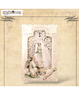 Santino Antique Perforated Three Size SOUVENIR DE COMMUNION Velina Details - $1,924.79 MXN