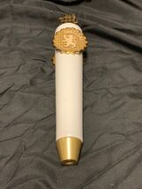OMMEGANG BEER TAP HANDLE RARE White And Gold 12 Inches Pub - $19.79