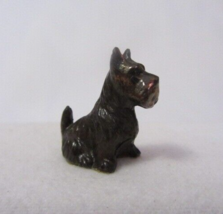 Miniature Bronze Scotty Terrier Dog Sitting Figurine - $18.49