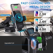 Car Wireless Charging Stand 15W Fast Charging Intelligent Induction - £27.41 GBP+