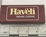 Vintage Matchbox Cover  Havėli Indian Cuisine  Smyrna, GA  gmg  Unstruck - $12.38