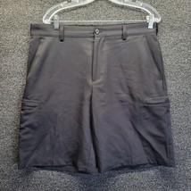 IZOD Golf Shorts Men’s 34 10.5&quot; Black Classic Flat Front Straight Dress ... - £11.56 GBP