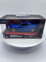 Jada 1:32 Fast &amp; Furious Brian&#39;s Nissan Skyline GT-R-Blue Diecast Car 97185 - £14.67 GBP