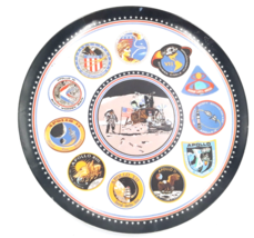 Moon Landing Vintage 10&quot; Mellamine Plate Apollo Space Missions Texas-Ware - $12.99