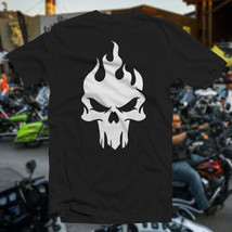 Flaming Skull #1 Cotton T-SHIRT Sturgis Dayton Bike Week Hd Club Biker Cycle - £13.99 GBP+