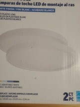 Flushmount Ceiling Light Fixtures Project Source LED  White Finish 2 CT Adjustab - £45.62 GBP