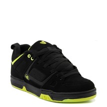 Mens DVS Gambol Skate Shoe Black Lime PU Nubuck - £44.10 GBP