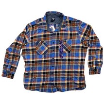 Lands End Mens Plaid Cotton Rugged Flannel LONG/SLVD Shirt Xxl Multi-Color Nwt - £15.56 GBP