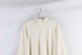 NOS Vtg 90s J Crew Mens XLT Blank Long Sleeve Turtleneck T-Shirt White Cotton - £55.35 GBP