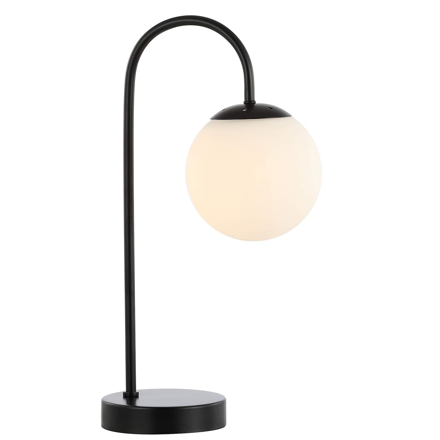 Arco 18.25" Iron/Glass Minimalist Mid-Century Globe Led Table Lamp Contemporary