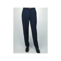 Men Apollo King Banded Collarless suit Mandarin 5 Hidden Button Panel AG52 Navy image 11