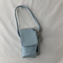 Vtg Y2K MUDD JEANS Cell Phone Case Carrier Bag Wrist Baby Blue Faux Leather Rare - £25.88 GBP