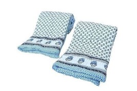 Combo de 2 Rajasthani Algodón Orgánico Verano e Invierno Cama Individual... - £79.53 GBP