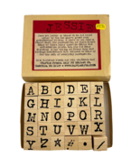 Jessie&#39;s Alphabet Rubber Stamp Set Handmade Turtle Press Wood Mounted - £26.48 GBP