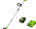 Greenworks 4Point 0Ah 40V 12&quot; Cordless String Trimmer With Charger And B... - £173.82 GBP