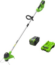 Greenworks 4Point 0Ah 40V 12&quot; Cordless String Trimmer With Charger And B... - £173.76 GBP