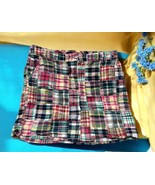 Tommy Hilfiger Womens Short Mini Skirt Colorful Madras Plaid Cotton Size 8 - $27.02 CAD