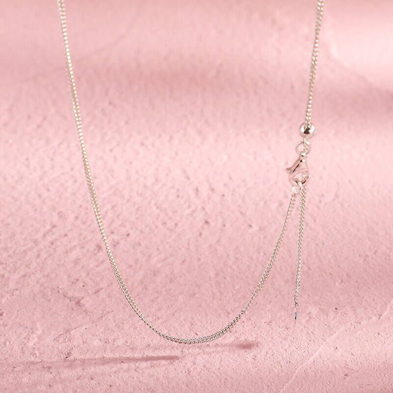 925 Sterling Silver / Rose Gold Plated /  14K Gold Plated, Curb Chain Necklace
