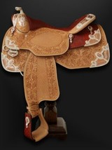 Original Leather Western Draft Horse Saddle, Handcrafted by Finest Craft... - $532.06