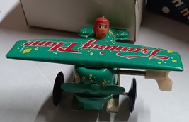 Vintage Tin Lithographed Red Wind-up Training Plane Airplane MS011 in Box - £3.98 GBP