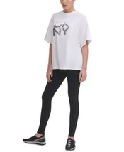 DKNY Womens Sport City Logo Oversize Graphic Tee Size Medium Color White - £24.37 GBP