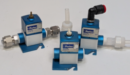 Lot of 2 Parker Partek PV-3-1132-01 Pneumatic Actuated 2 Way Valves - USED - $98.99