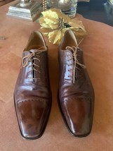 Mercanti Fiorentini 1922 Men’s Cognac Brown Leather Cap Toe Oxford Shoe 11M - £45.99 GBP