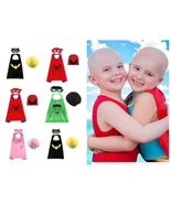 Children Cancer Superhero Cape and Beanie Hat Set Kids Cancer Gift Chemo... - £23.69 GBP