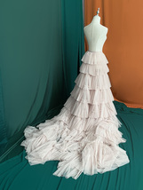 Blush Wedding Detachable Tulle Maxi Skirt Bridal Plus Size Tiered Tulle Skirt image 2
