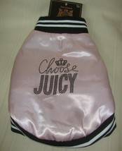 Juicy Couture Puffy Pink Rhinestone Dog Jacket Size M/L  NEW - £13.70 GBP