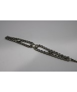 Vintage Rhinestone Bracelet 6.75&quot; Double Row With Centerpiece Design &amp; S... - $467.18 MXN