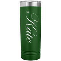 Kate - 22oz Insulated Skinny Tumbler Personalized Name - Green - £26.37 GBP
