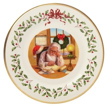 Lenox 2016 Santa Holiday Collectors Plate Annual Making A List Christmas... - $46.23
