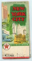 Texaco Complete Guide Map of New York 1961 Rand McNally  - £11.07 GBP