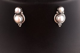 Handmade 925 Sterling Silver Tahitian Pearl Gemstone Women Dangle Drop Earrings - £22.65 GBP+