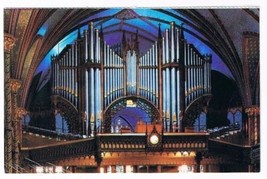 Quebec Laminated Postcard RPPC Notre Dame Basilica Organs - £2.32 GBP