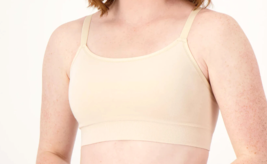 Cuddl Duds Modal Seamless Scoopneck Comfort Bra - FRAPPE, Large - £18.20 GBP